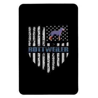 vlag Amerikaanse rottweiler grappig en Schattige Magneet