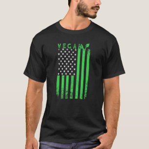 Vlag Amerikaanse Veganistische Vierde Juli Familie T-shirt