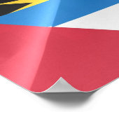 Vlag. Antigua en Barbuda - Poster (Hoek)