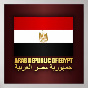 Vlag Arabische Republiek Egypte Poster