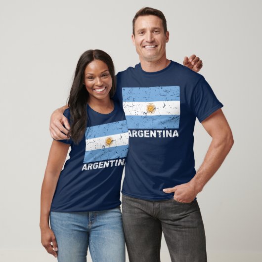  vlag Argentinië T-shirt (Unisex)