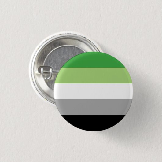Vlag Aromantic/Aro Pride Ronde Button 3,2 Cm (Voorkant /achterkant)