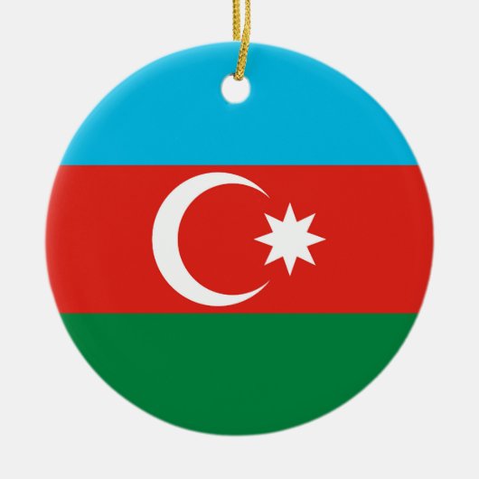 vlag Azerbeidzjan Keramisch Ornament (Voorkant)