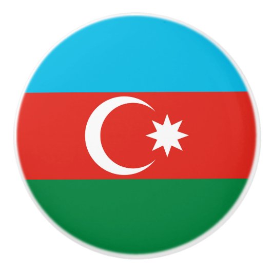 vlag Azerbeidzjan Keramische Knop (Voorkant)