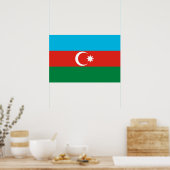 vlag Azerbeidzjan Poster (Keuken)