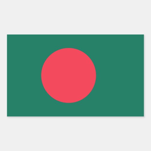 Vlag Bangladesh/Bangladesh Rechthoekige Sticker (Voorkant)