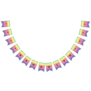 Vlag Banner - Regenboog Kleuren met Naam