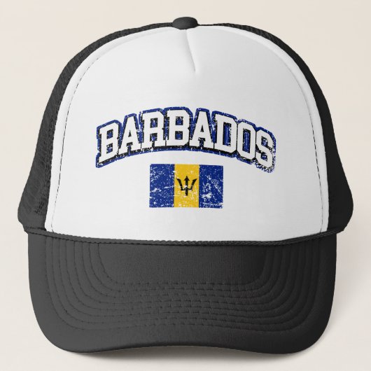  vlag Barbados Trucker Pet (Voorkant)