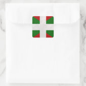 Vlag Baskenland Euskadi Vierkante Sticker (Tas)