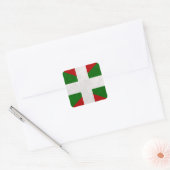Vlag Baskenland Euskadi Vierkante Sticker (Envelop)