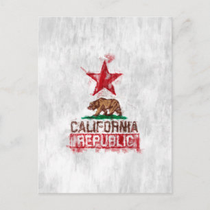 Vlag Beer Californië in Painterly Style Briefkaart