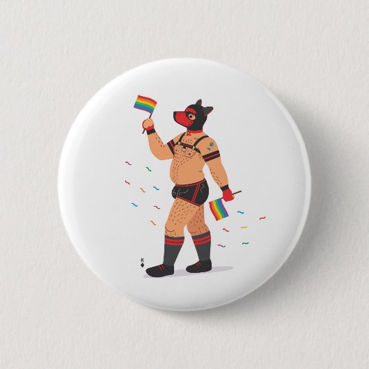 VLAG-BEER-ERS Puppy Ronde Button 5,7 Cm (Voorkant)