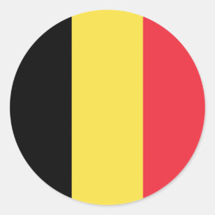 Vlag België Tricolore Ronde Sticker