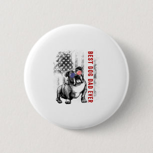 Vlag Beste Engelse Bulldog Pap Ooit 4th of July Ronde Button 5,7 Cm