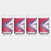 Vlag bij Distress Arkansas Blikvorm Glas (Voorkant)