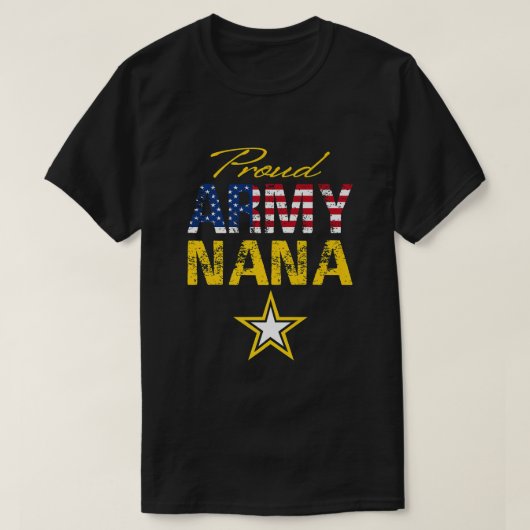 Vlag bij het leger Nana militaire Pride VS T-shirt (Design voorkant)