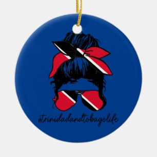 Vlag bij Trinidad Tobago Life Trinidadian Keramisch Ornament
