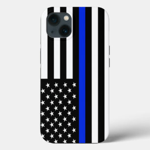 Vlag blauwe LIne-politieagent iPhone 13 Hoesje