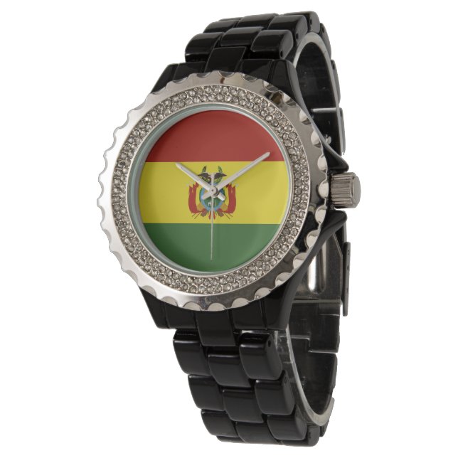 vlag bolivia horloge (Gekanteld)
