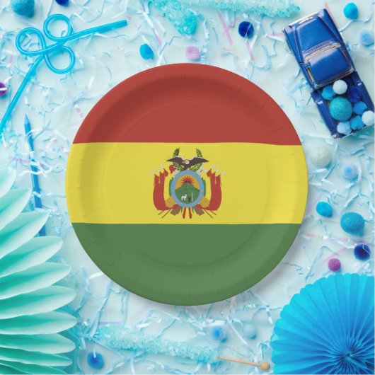 vlag bolivia papieren bordje (Feest)