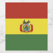 vlag bolivia wijn etiket (Enkel label)