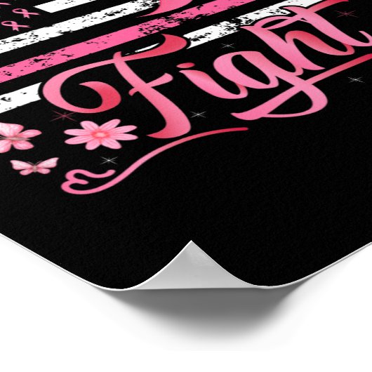 Vlag Borstkanker Bewustzijn Roze Ribbon Fight Poster (Hoek)