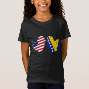 Vlag Bosnisch Amer - VS Bosnië en Herzegovina T-shirt