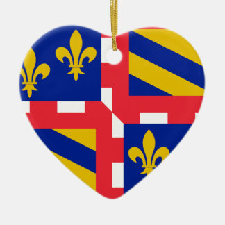 Vlag Bourgogne (Frankrijk) Keramisch Ornament