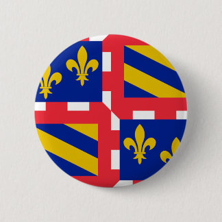 Vlag Bourgogne (Frankrijk) Ronde Button 5,7 Cm