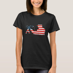 Vlag Bowhunting Archer Longbow Crossbow T-shirt