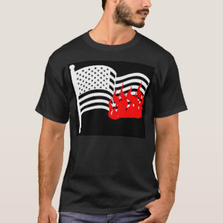 Vlag branden t-shirt