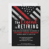 Vlag brandweerman bij rode lijn kaart (Voorkant)