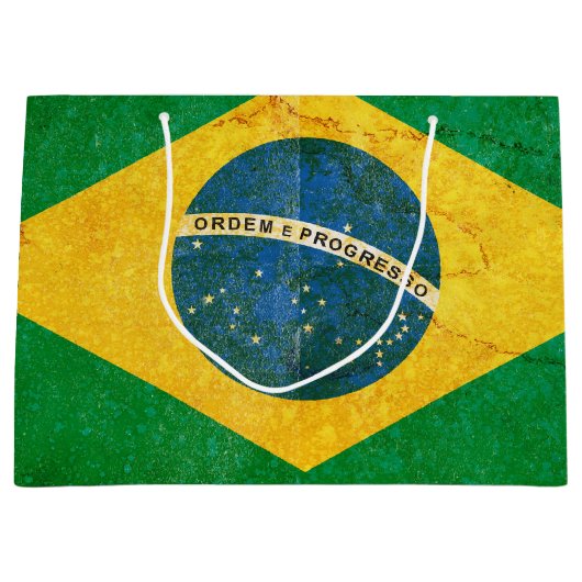 vlag Brazilië Large Cadeautasje (Voorkant)