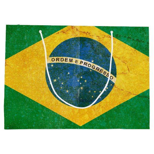 vlag Brazilië Large Cadeautasje (Achterkant)