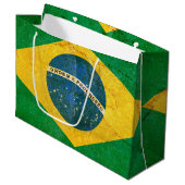  vlag Brazilië Large Cadeautasje (Voorkant Gekanteld)