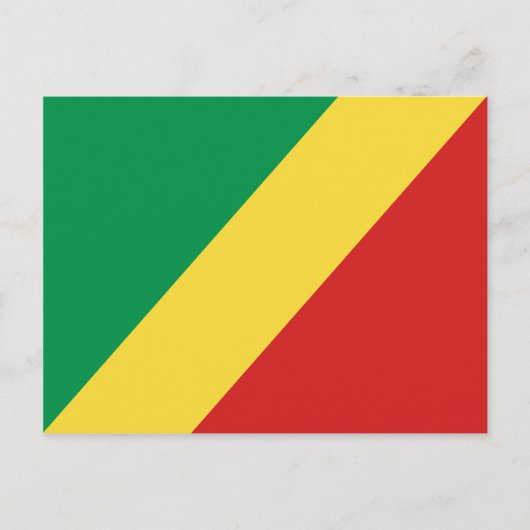 Vlag Briefkaart Congo-Brazzaville (Voorkant)