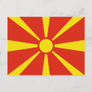 Vlag Briefkaart Noord-Macedonië