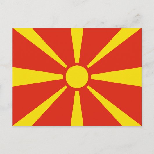 Vlag Briefkaart Noord-Macedonië (Voorkant)