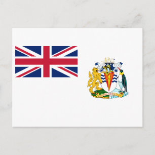 Vlag Brits Antarctisch Gebied Briefkaart