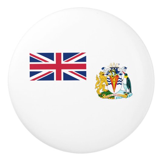 Vlag Brits Antarctisch Gebied Keramische Knop (Voorkant)