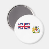 Vlag Brits Antarctisch Gebied Magneet (Voorkant / Achterkant)
