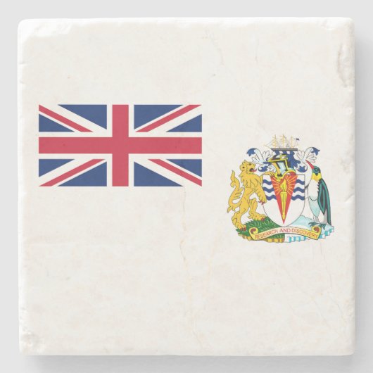 Vlag Brits Antarctisch Gebied Stenen Onderzetter (Voorkant)