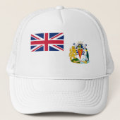 Vlag Brits Antarctisch Gebied Trucker Pet (Voorkant)