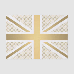 Vlag Britse vlag met Gold Equestrian Pattern Tissuepapier