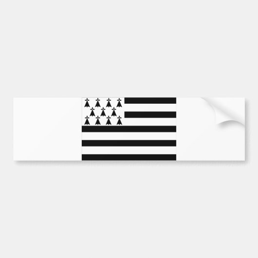 vlag Brittany Bretagne france Bumpersticker (Voorkant)