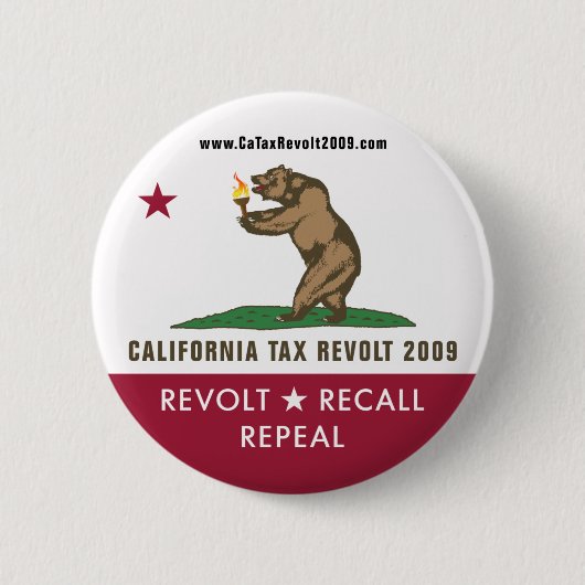 Vlag Button CA Tax Revolt 2009 (Voorkant)