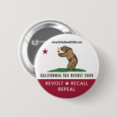 Vlag Button CA Tax Revolt 2009 (Voorkant /achterkant)