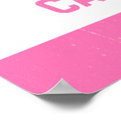 Vlag Californië (roze) Poster (Hoek)