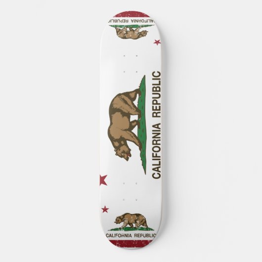Vlag Californië Skateboard (Voorkant)