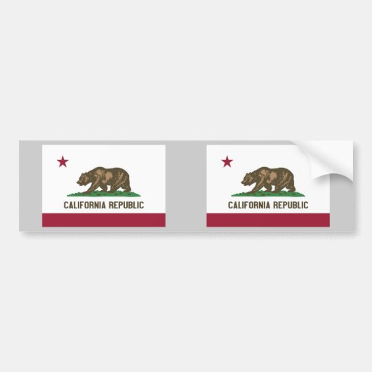Vlag Californische staat Bumpersticker (Voorkant)